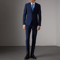 Chemise ajustée en popeline de coton à rayures - City Blue