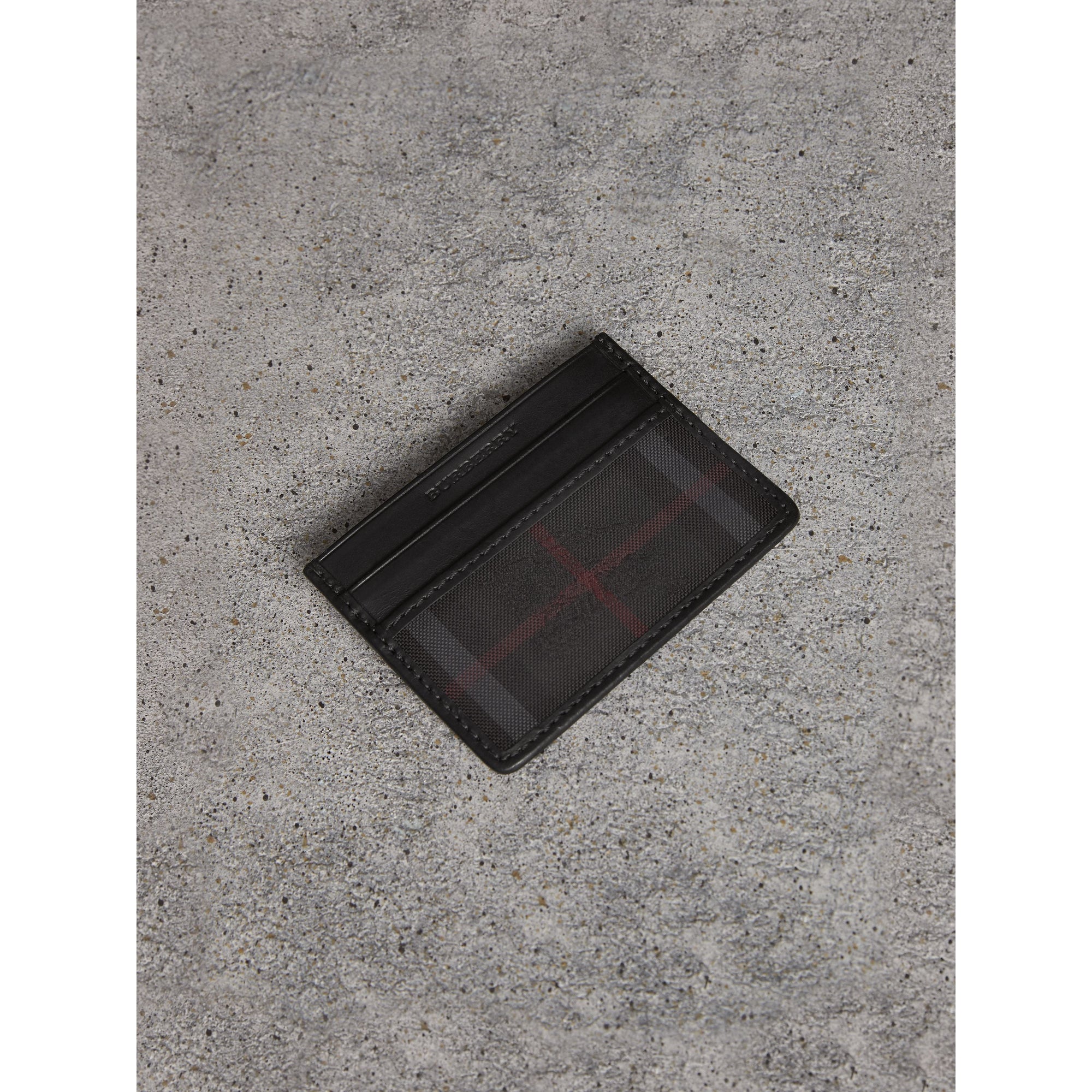 Porte-cartes à motif Horseferry check - Charcoal & Black