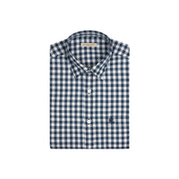 Chemise vichy en coton de couleur contrastante - Mid Indigo