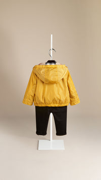 Veste à capuche à zip & doublure - Amber Yellow