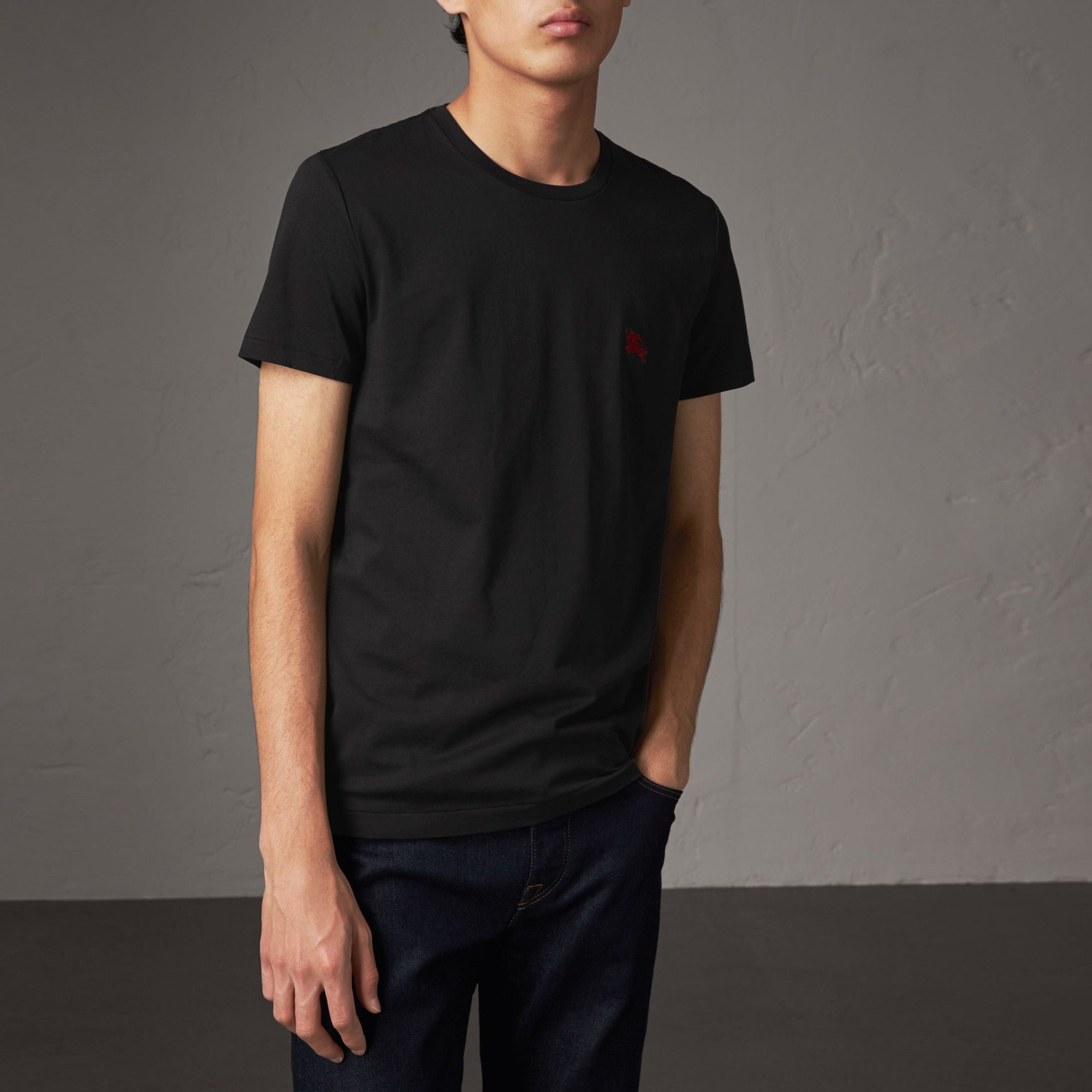 T-shirt en jersey de coton - Black
