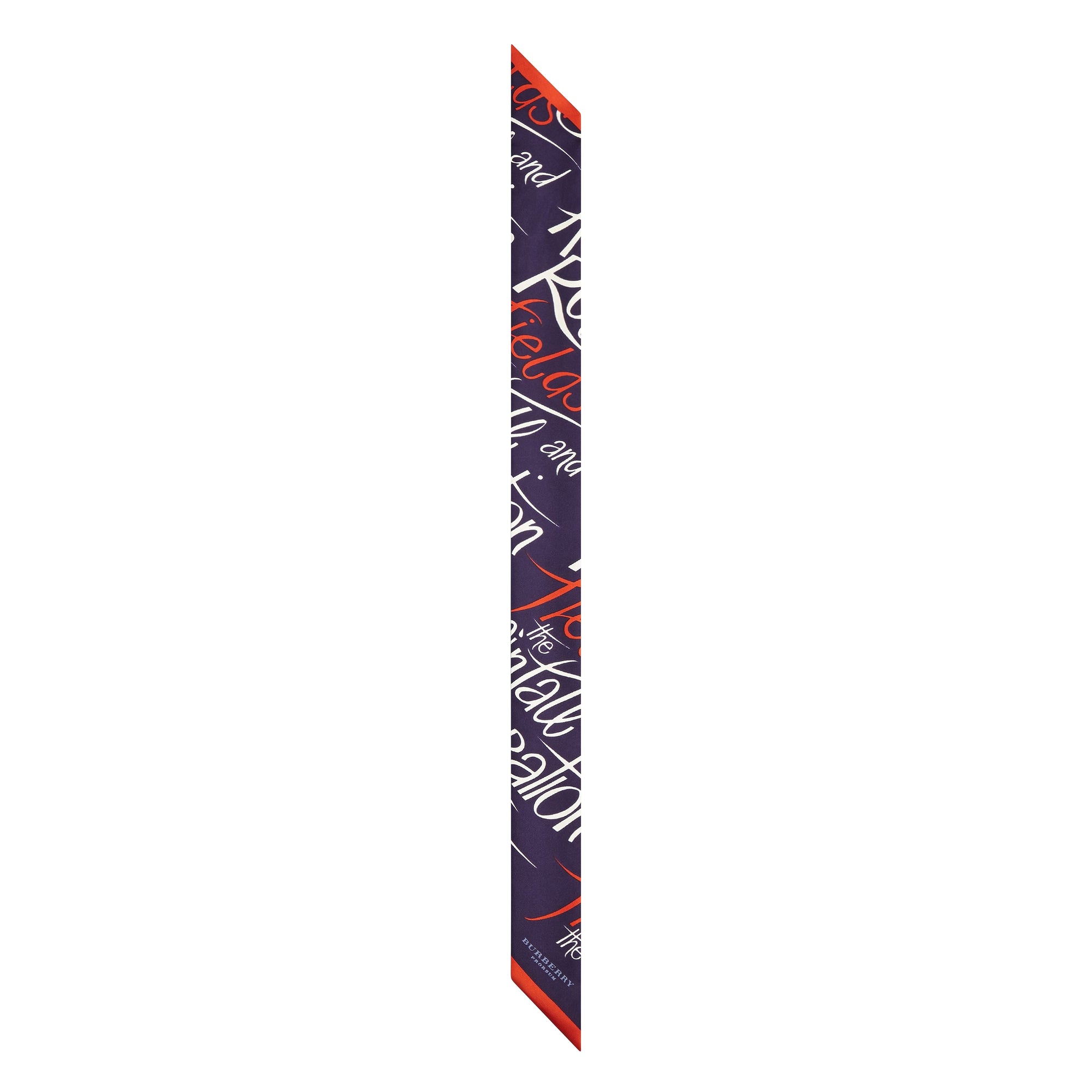 Foulard de soie fin à imprimé couverture de livre - Bright Indigo