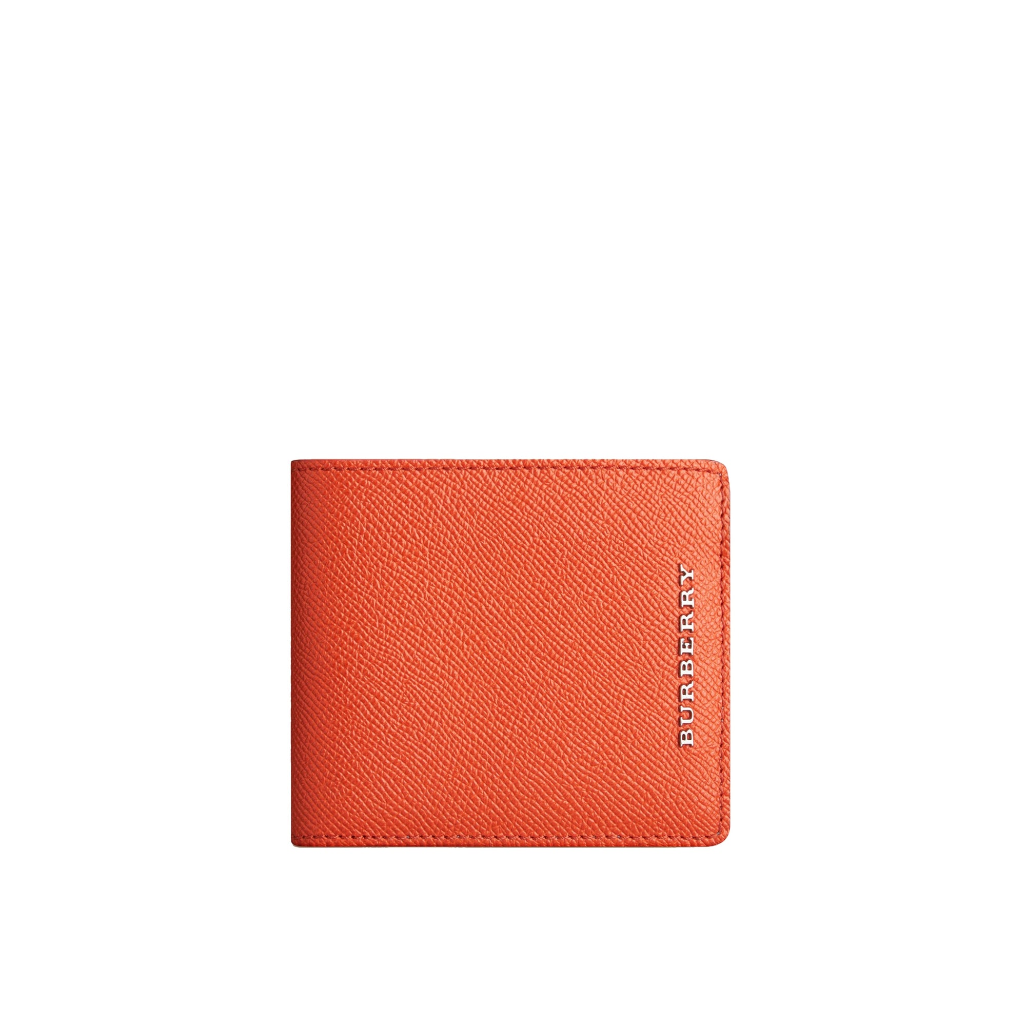Portefeuille à rabat en cuir London - Bright Coral Red