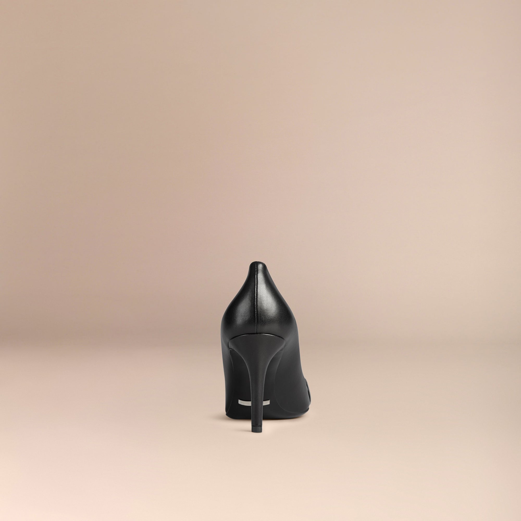 Escarpins en cuir à motif Horseferry check - Black