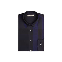 Chemise en coton à motif check - Navy
