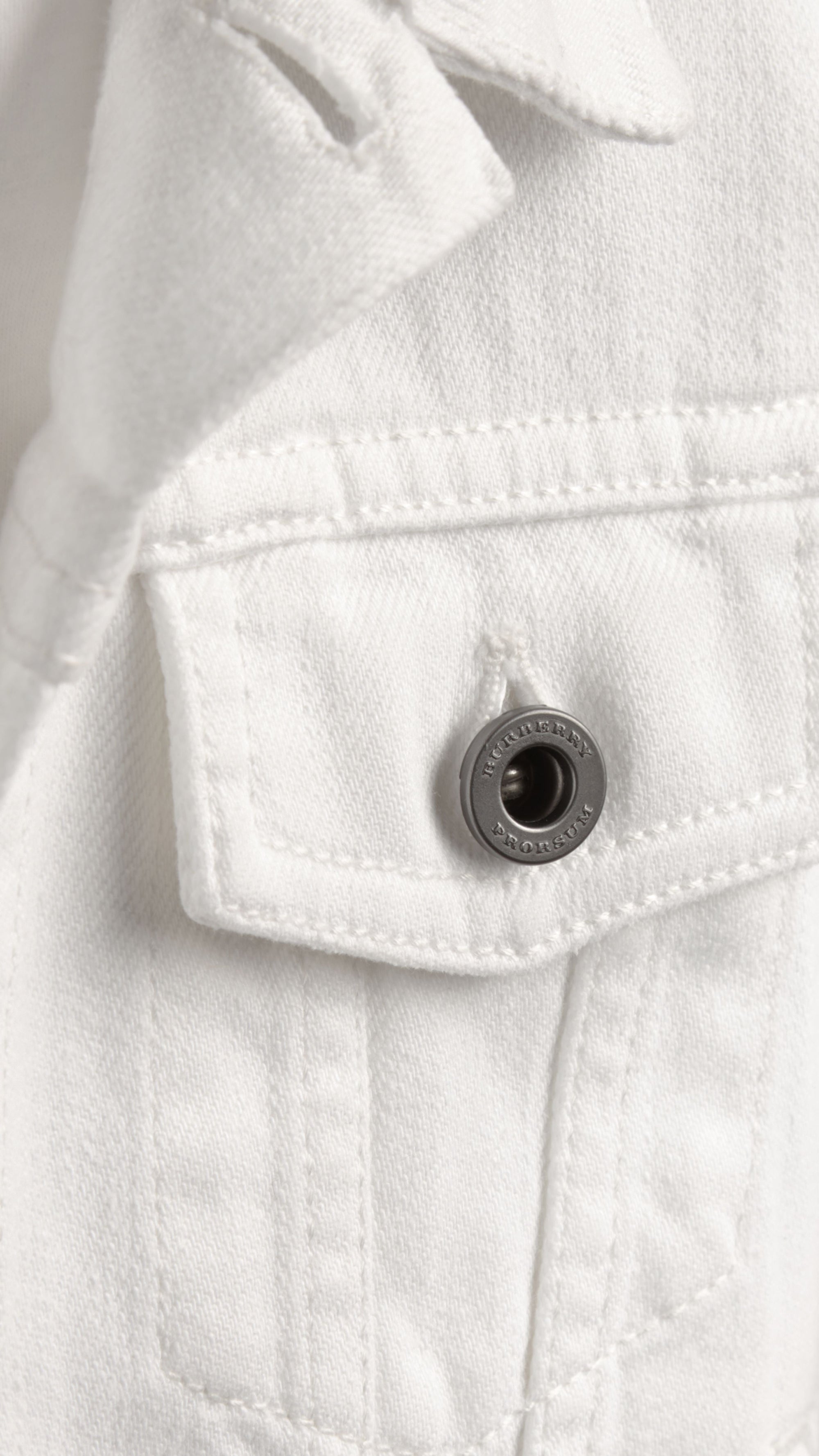 Veste denim en coton - Optic White