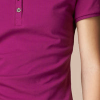 Polo en piqué de coton - Magenta Pink
