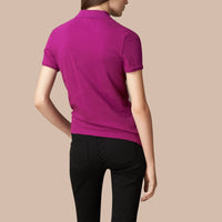 Polo en piqué de coton - Magenta Pink