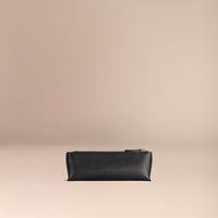 Petite pochette pour accessoires numériques en cuir grainé - Black