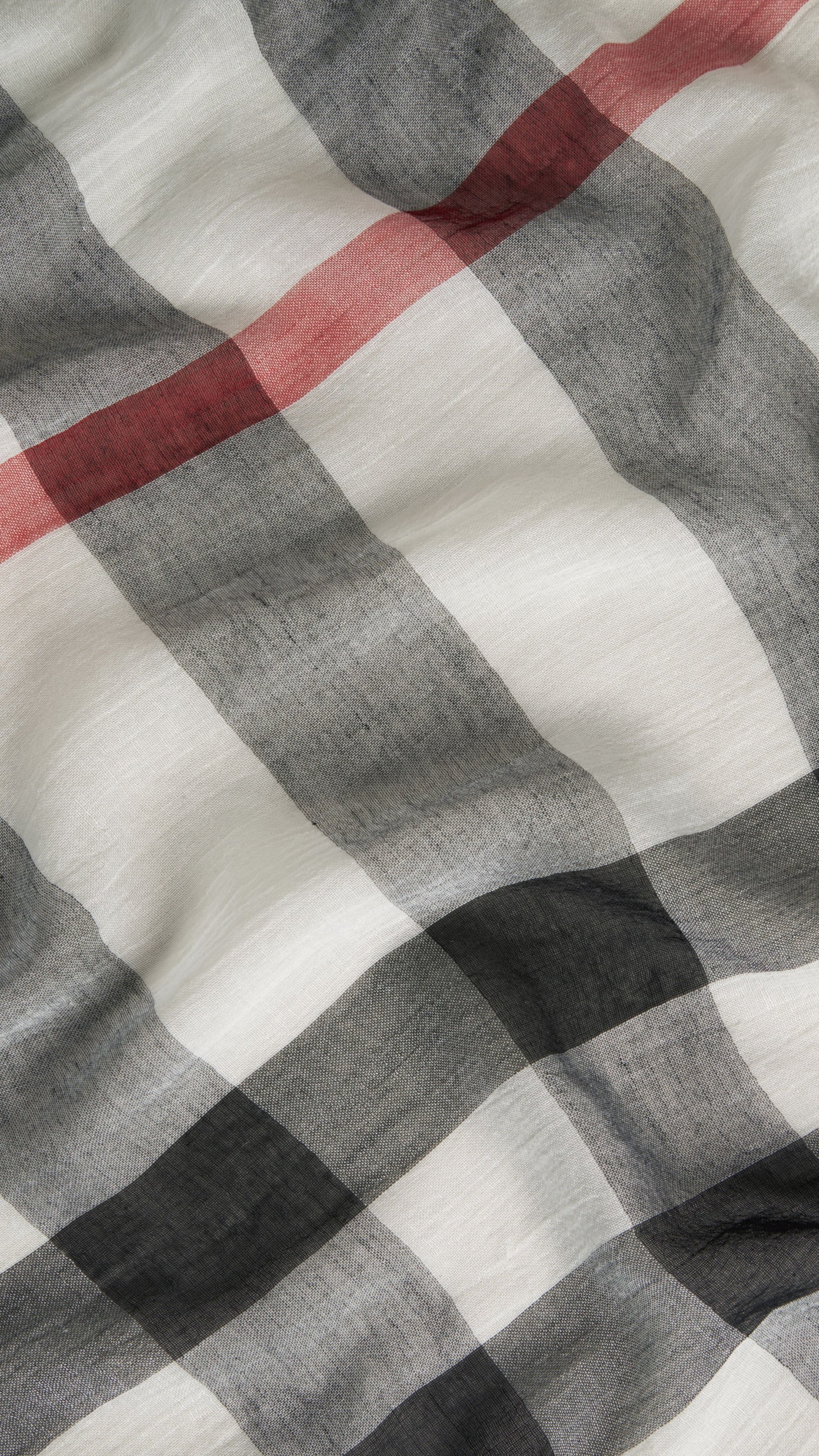 Carré en coton et modal à motif check - Ivory Check
