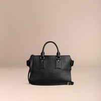 Sac medium The Clifton en cuir grainé emblématique - Black