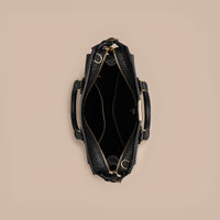 Sac medium The Clifton en cuir grainé emblématique - Black