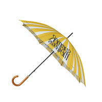 Parapluie canne à imprimé couverture de livre - Daffodil Yellow