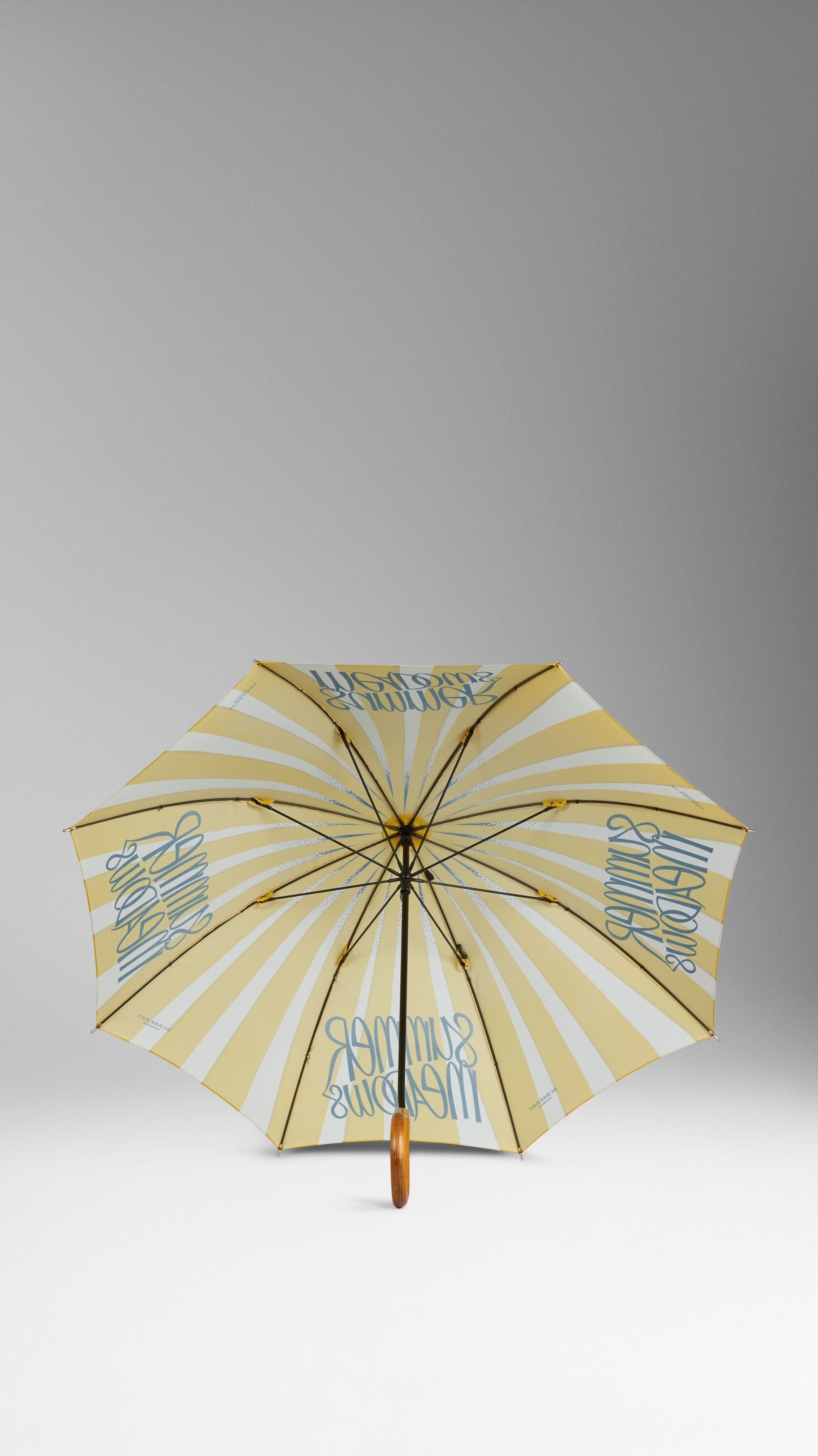 Parapluie canne à imprimé couverture de livre - Daffodil Yellow