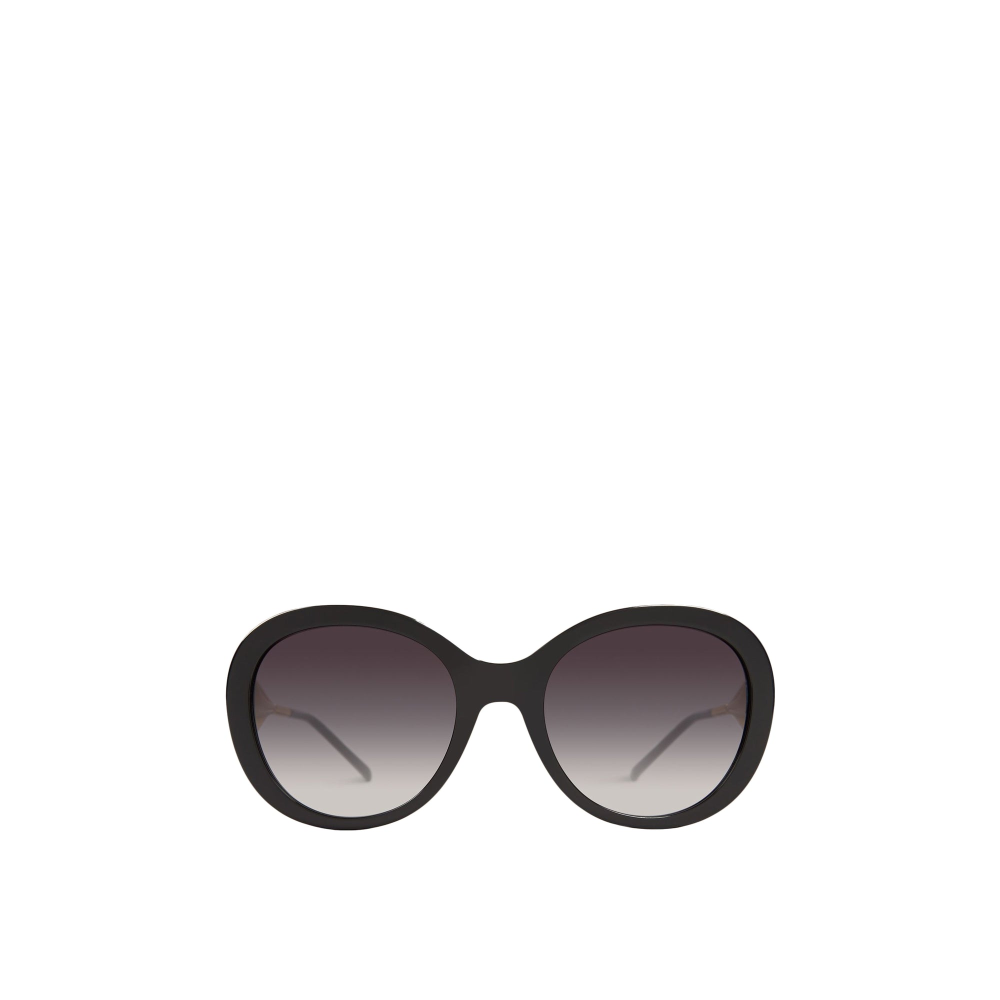 Lunettes de soleil à monture ronde Collection Gabardine - Black