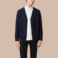 Cardigan à col V en cachemire - Navy