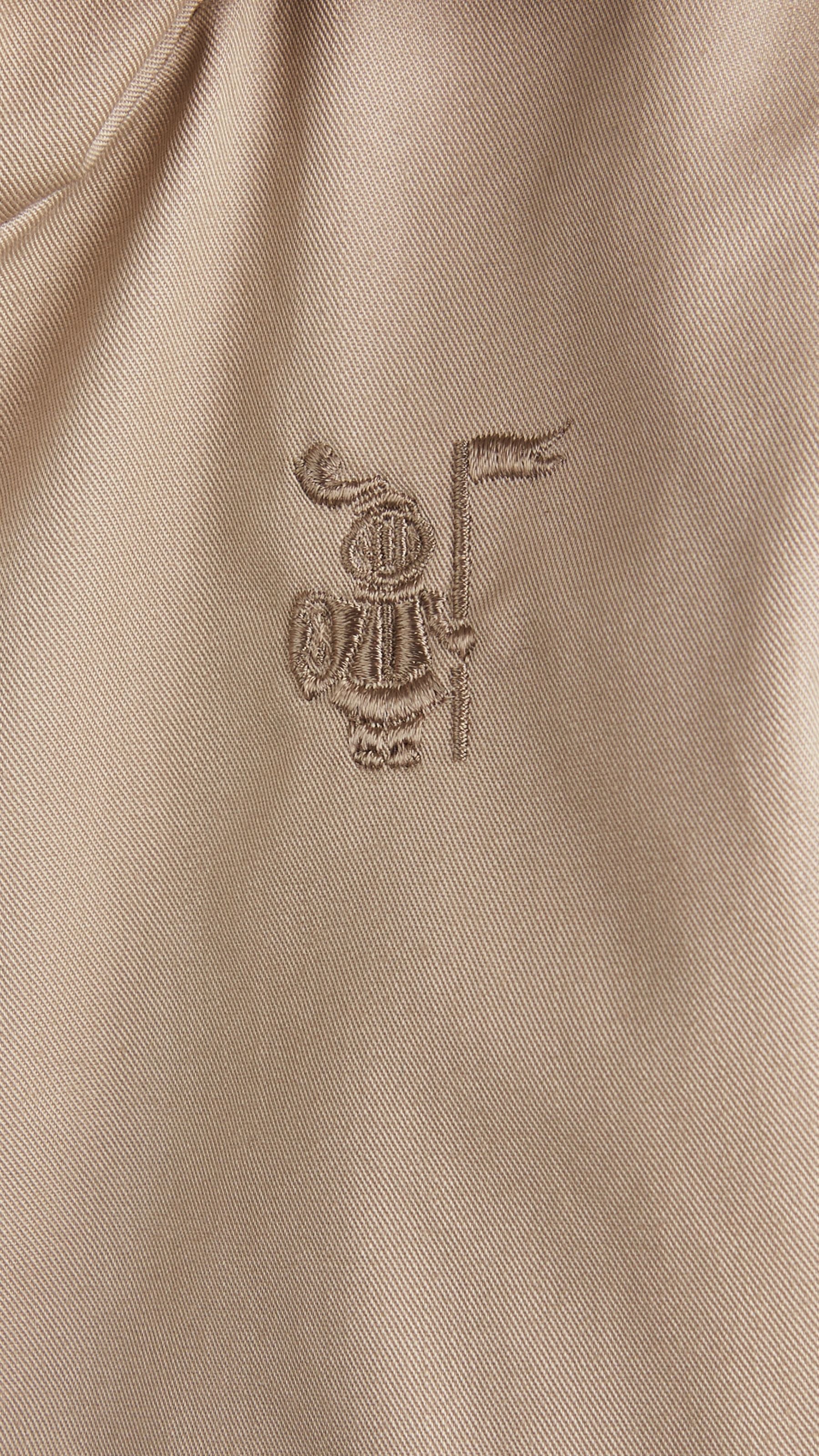 Veste à capuche en coton avec ornements check - Taupe