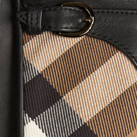 Gants en cuir et coton House check - Black