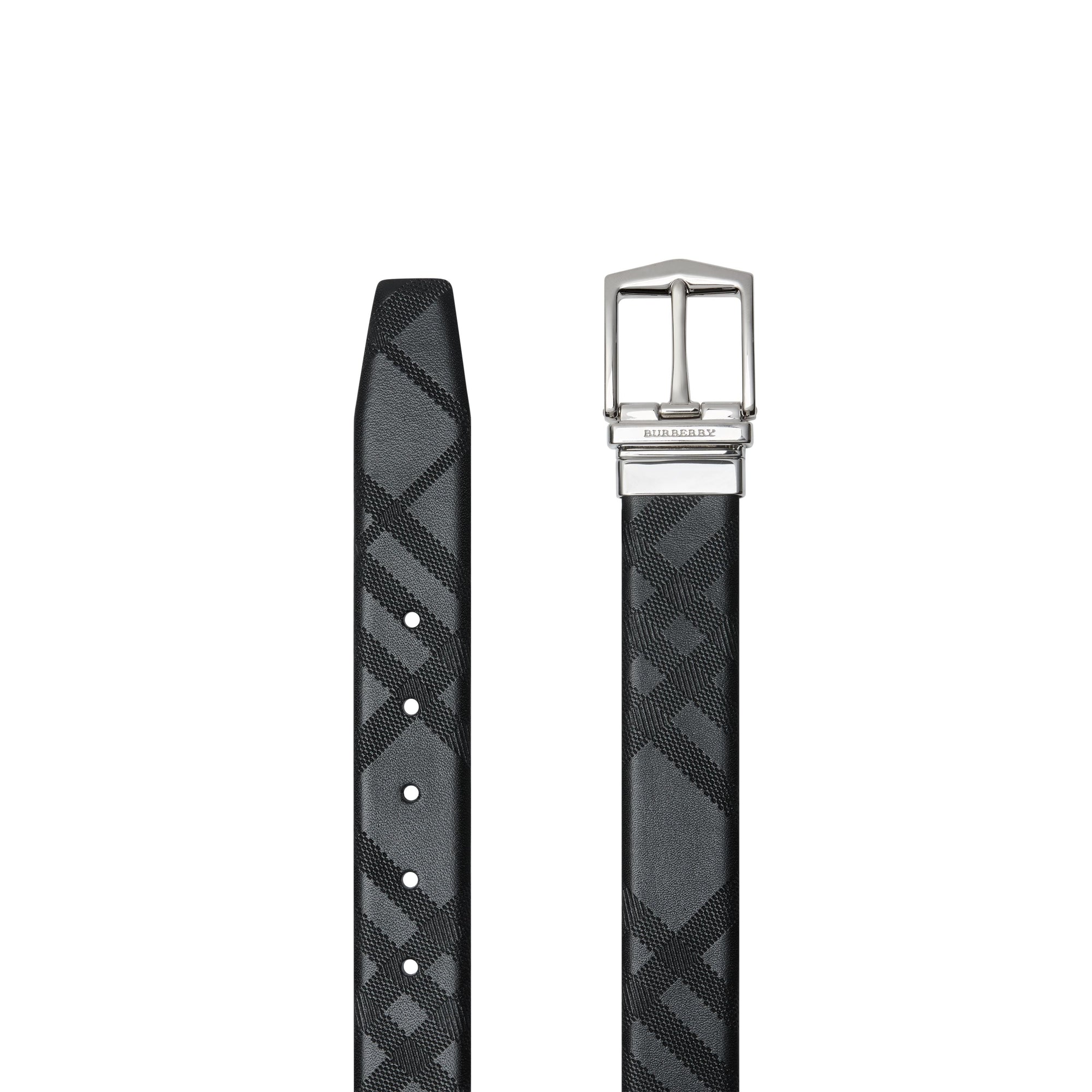 Ceinture réversible en cuir London - Black