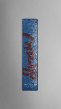 Étui à crayons en cuir grainé - Lapis Blue