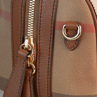 Petit sac The Alchester en coton House check et cuir - Tan
