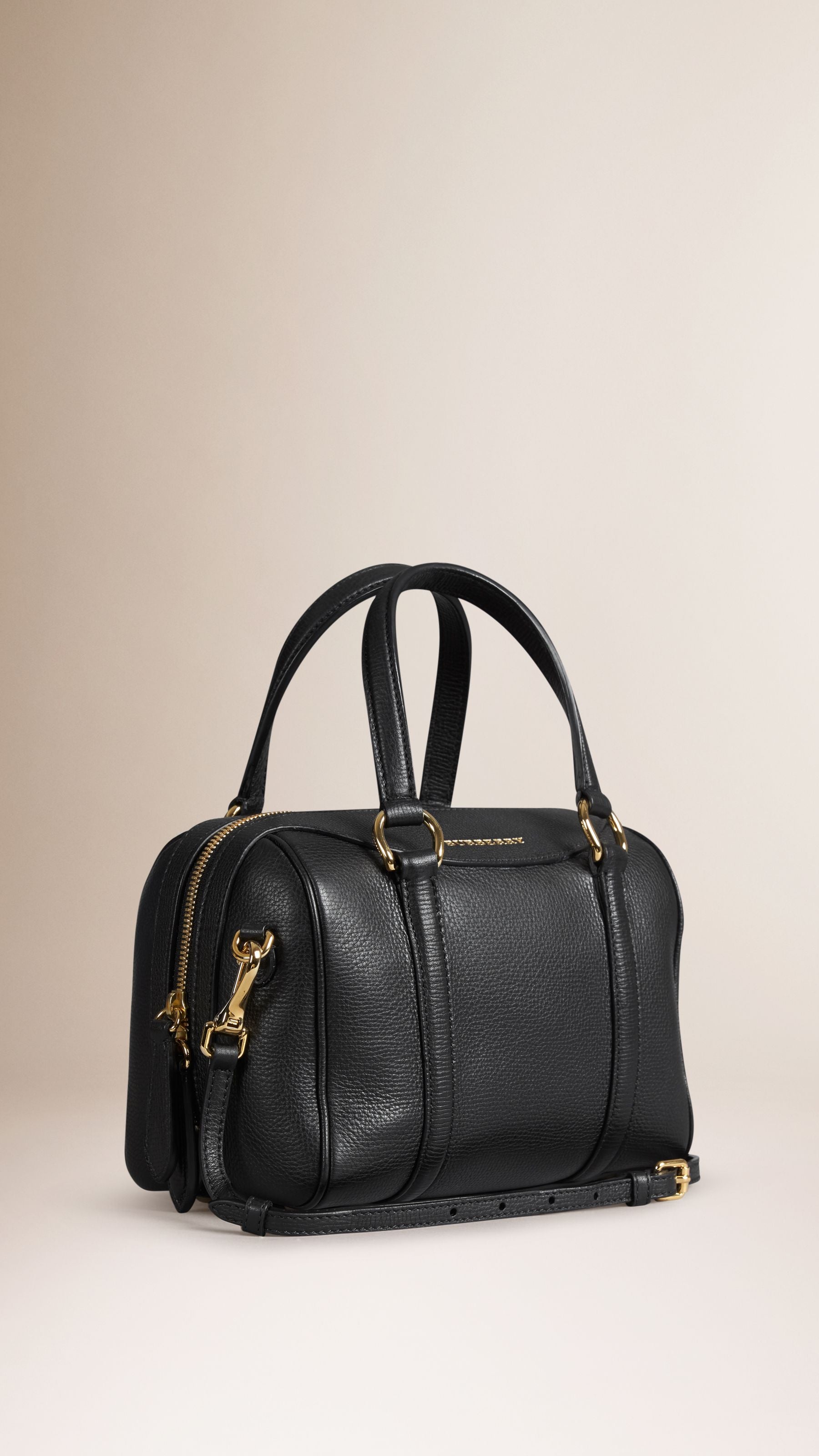 Petit sac The Alchester en cuir grainé - Black
