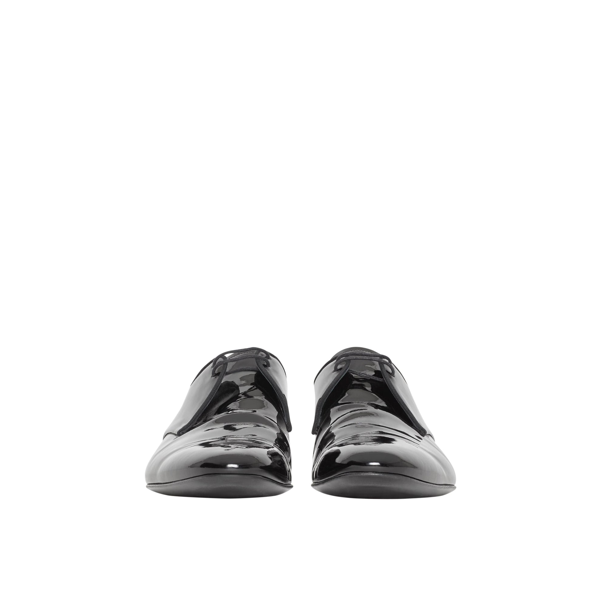 Chaussures à lacets en cuir ciré - Black