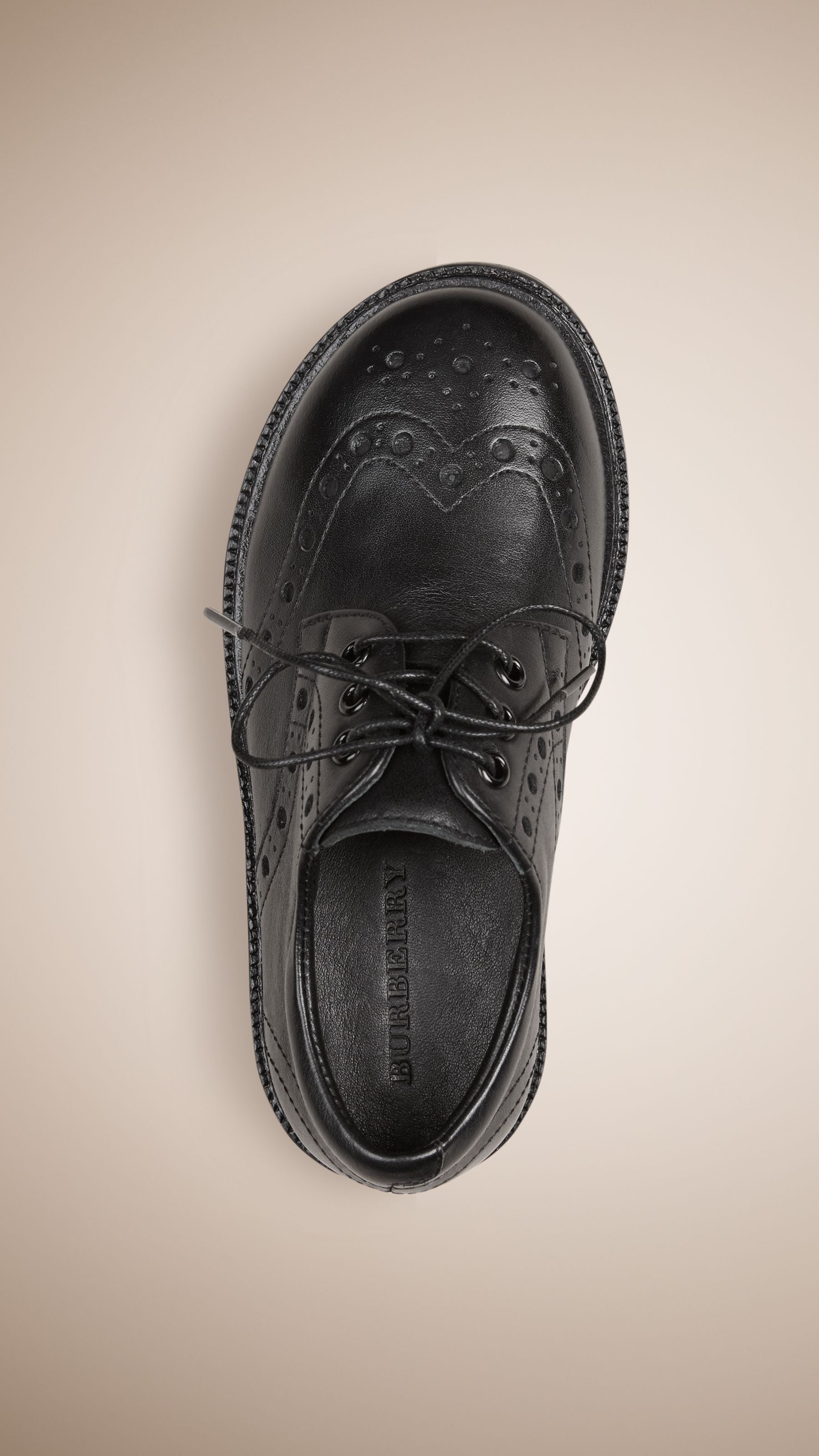 Chaussures Richelieu en cuir avec embout - Black