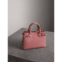 Petit sac The Banner en cuir et coton House check - Mauve Pink