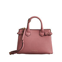Petit sac The Banner en cuir et coton House check - Mauve Pink