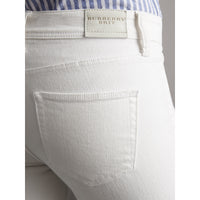 Jean skinny taille basse raccourci - White