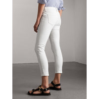 Jean skinny taille basse raccourci - White