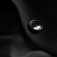 Manteau ajusté en laine et cachemire - Black