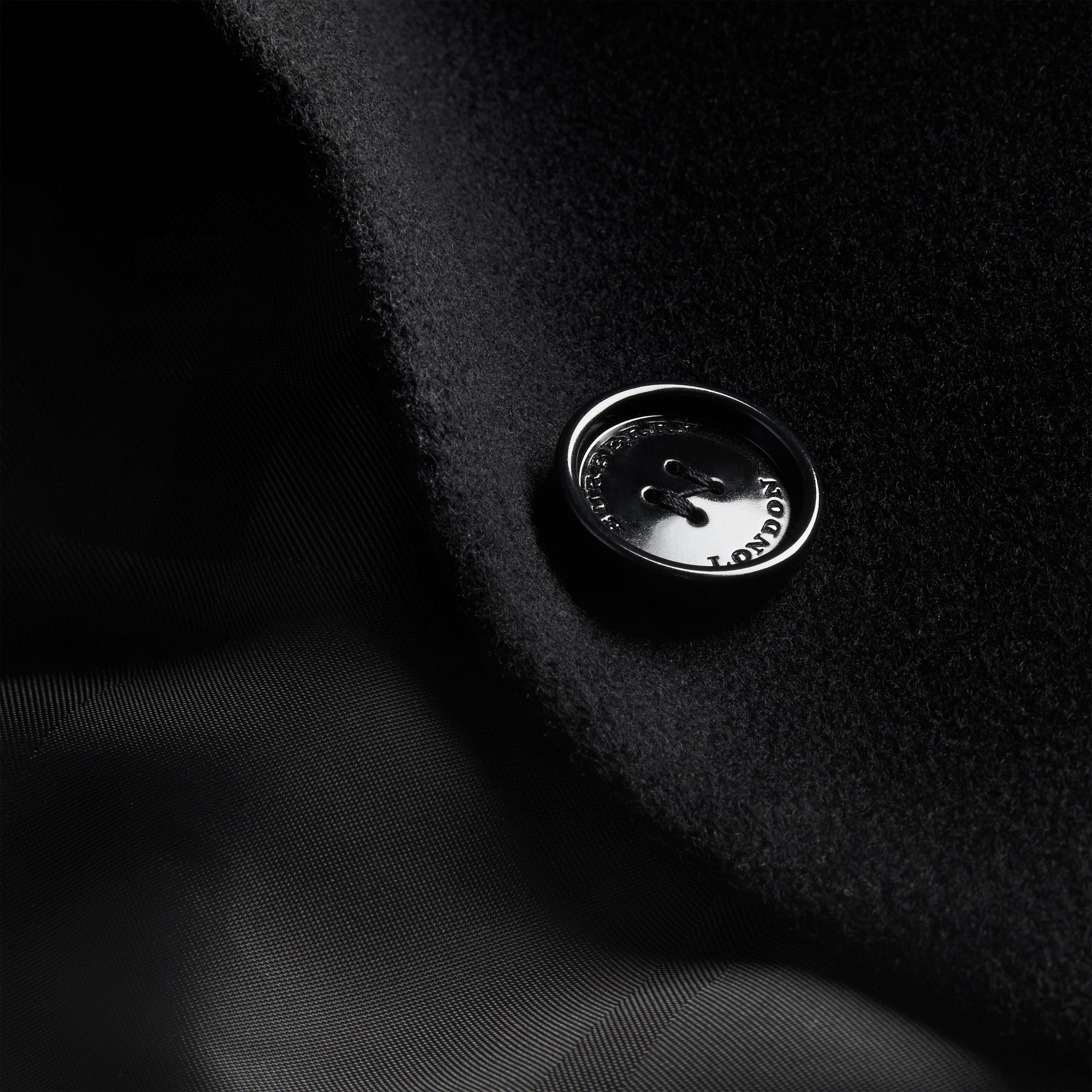 Manteau ajusté en laine et cachemire - Black