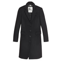 Manteau ajusté en laine et cachemire - Black