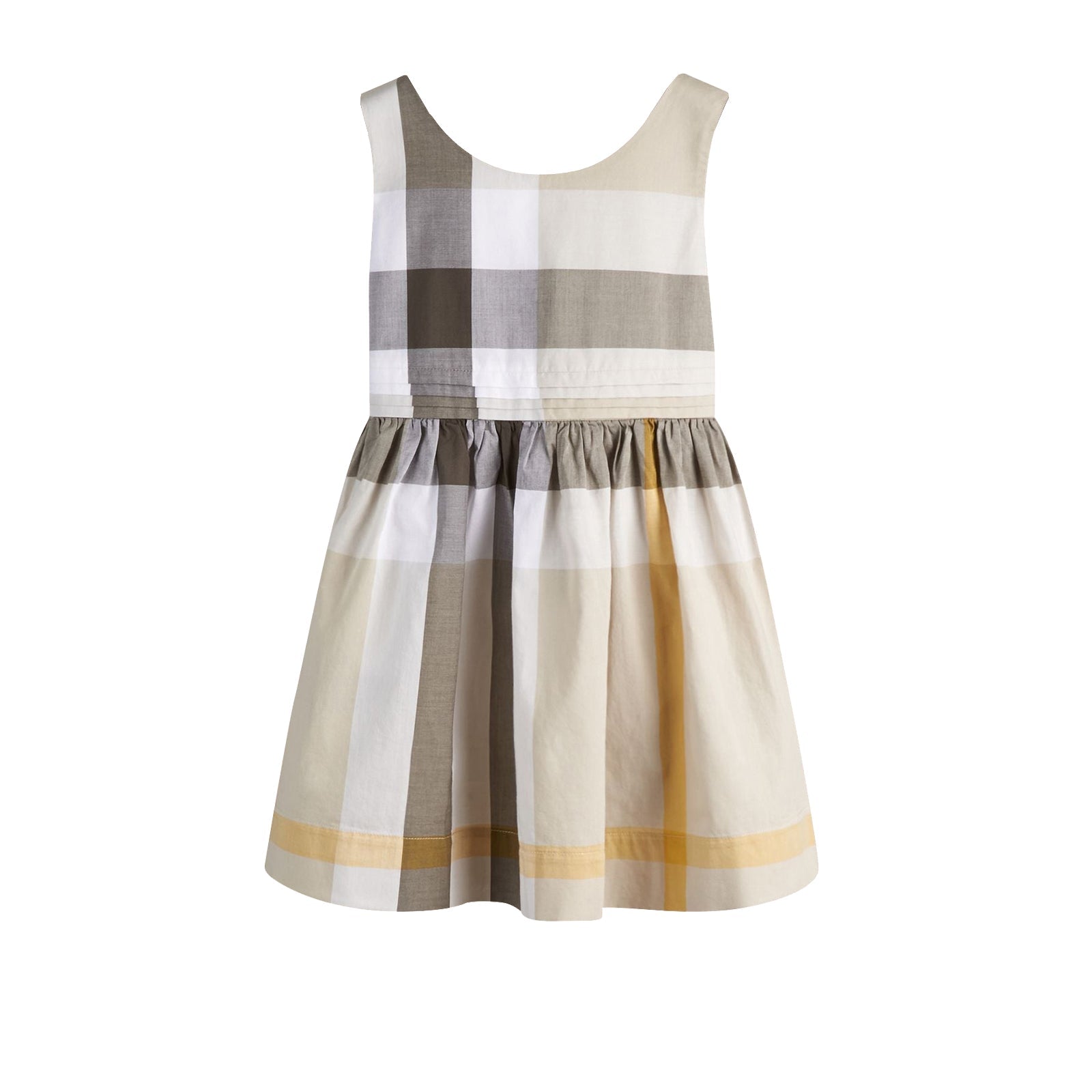Robe d'été en coton à motif check - Mink Grey