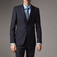 Costume de coupe étroite en laine - Navy