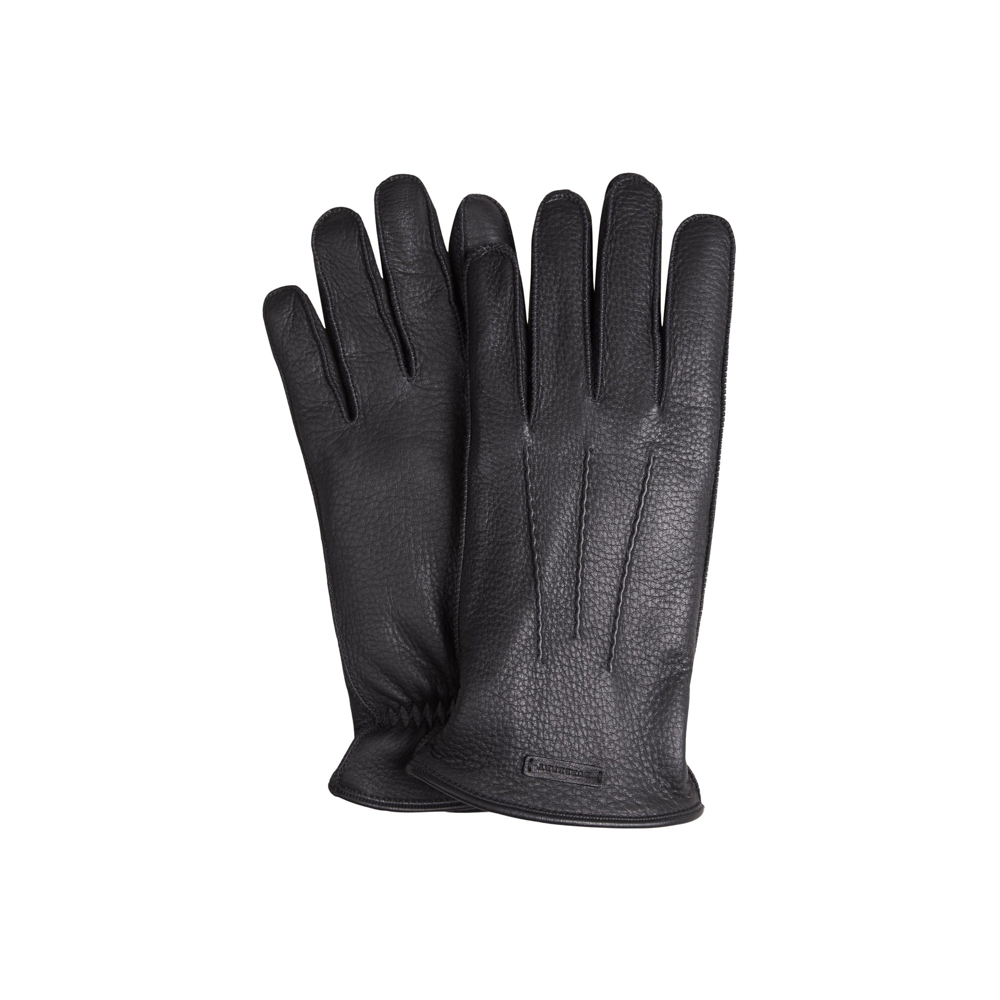 Gants en peau de cerf doublés de fourrure - Black