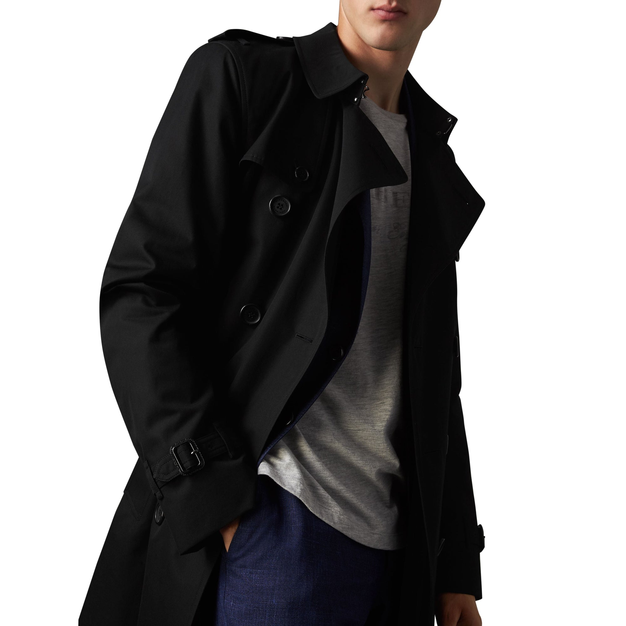 The Kensington Trench mi-long - Black