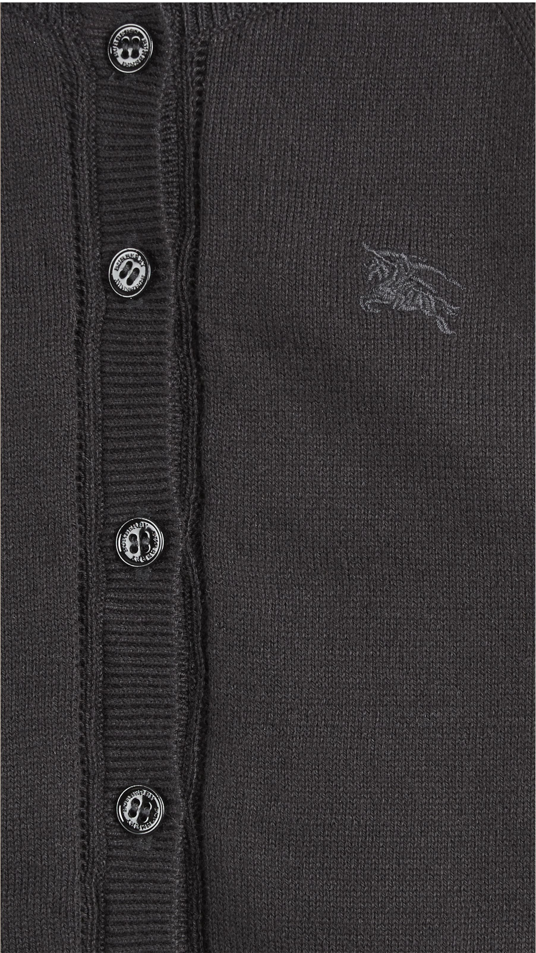 Cardigan en coton avec garnitures ajourées - Black