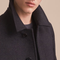 Paletot en laine vierge et cachemire - Dark Grey Melange