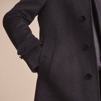 Paletot en laine vierge et cachemire - Dark Grey Melange