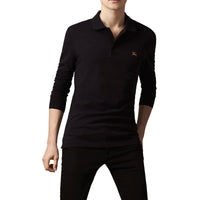 Polo en jersey de coton double teinture - Black