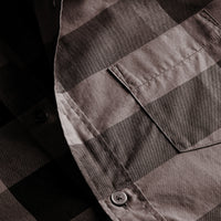 Chemise en coton à motif check - Charcoal