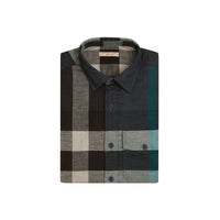 Chemise en flanelle de coton Exploded check - Dark Teal