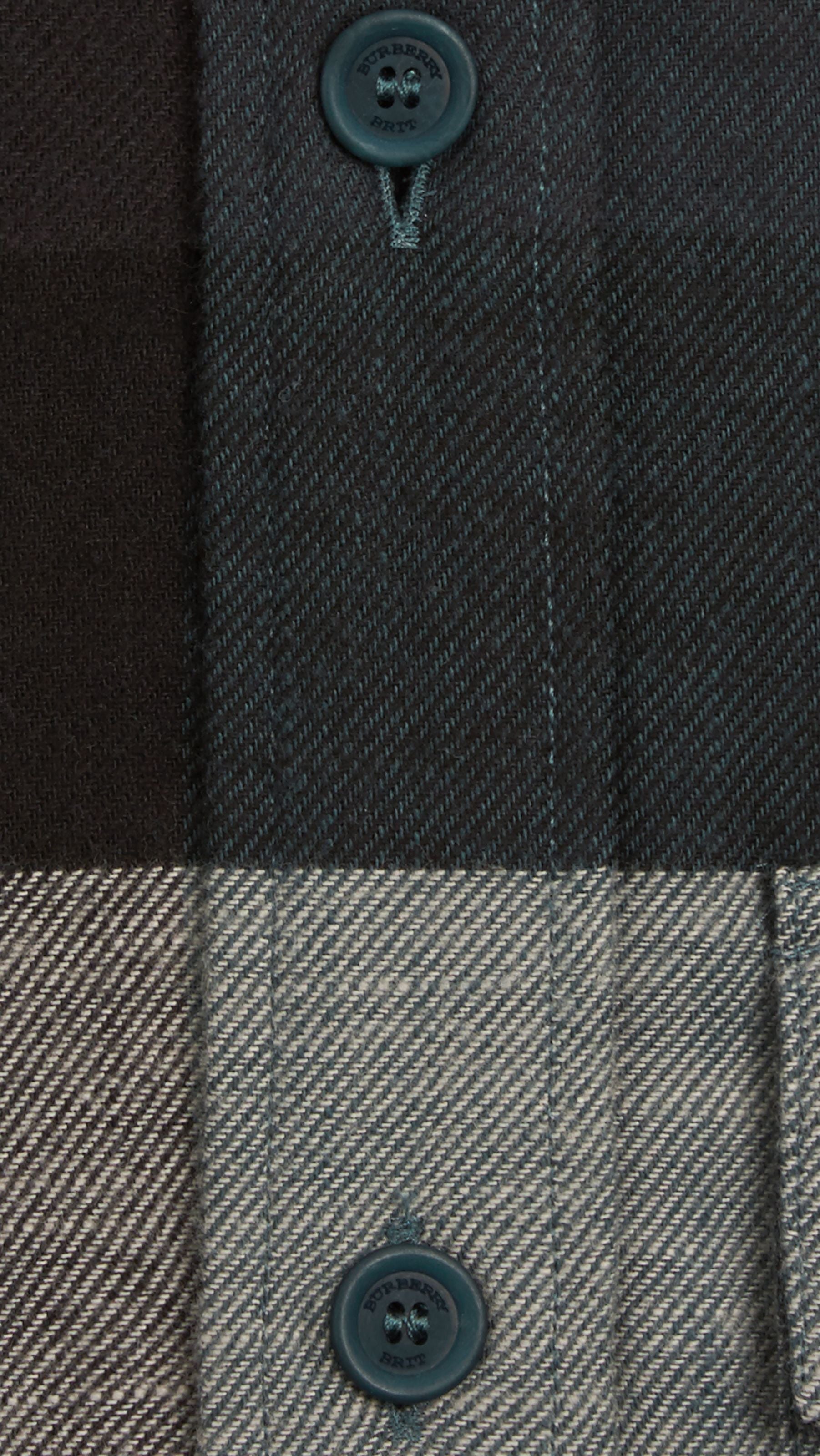 Chemise en flanelle de coton Exploded check - Dark Teal