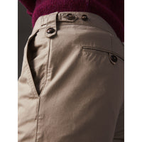 Pantalon chino de coupe droite en coton - Taupe
