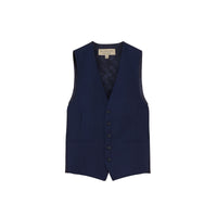Gilet de coupe étroite en laine mohair - Navy
