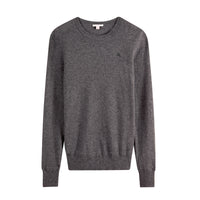 Pull à col ras du cou en cachemire - Mid Grey Melange