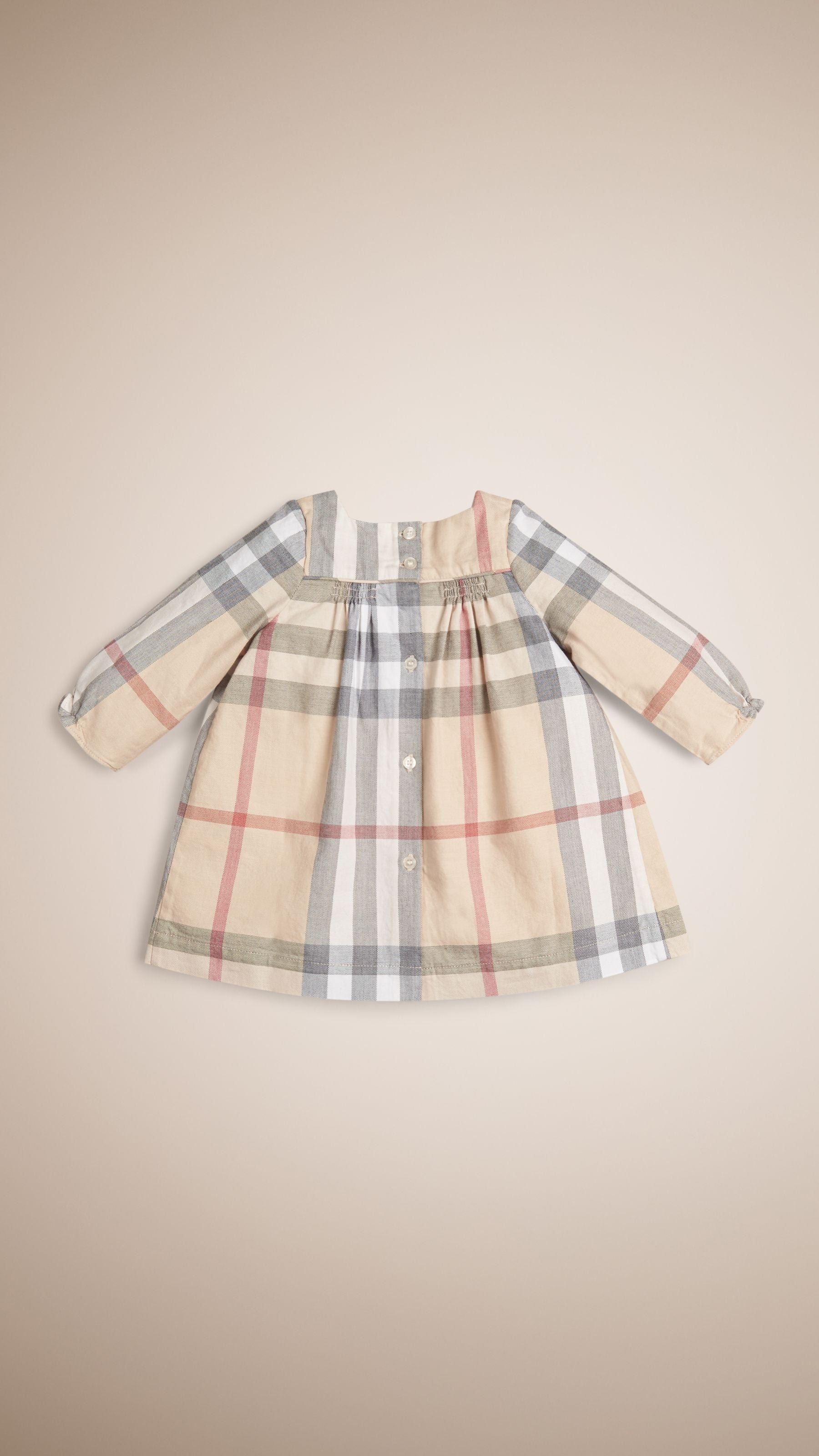 Robe en coton à motif check - Pale Stone